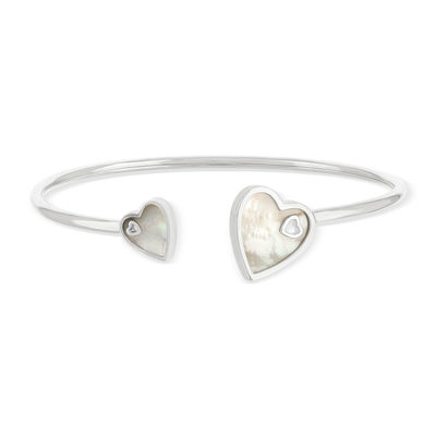 Bracelet jonc argent 925 nacres 17cm