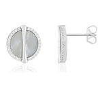Boucles d'oreilles argent 925 nacres et ziconias - vue 1