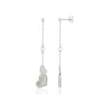 Boucles d'oreilles argent 925 nacres et perles coeurs - vue 1