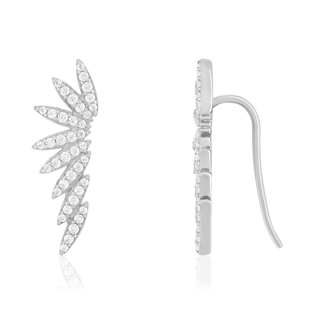 Boucles d'oreilles argent 925 et zirconias