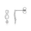 Boucles d'oreilles argent 925 et zirconias infini - vue V1