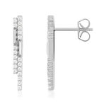 Boucles d'oreilles argent 925 et zirconias - vue 1