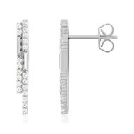 Boucles d'oreilles argent 925 et zirconias