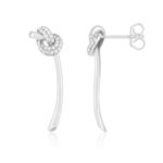Boucles d'oreilles argent 925 et zirconias - vue 1