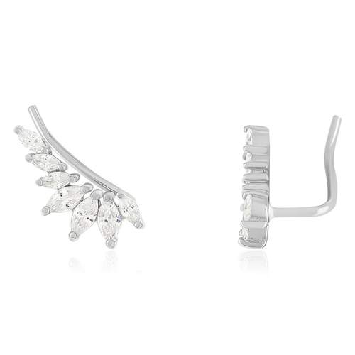 Silver zirconia earrings