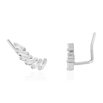 Boucles d'oreilles argent zirconias - vue 1