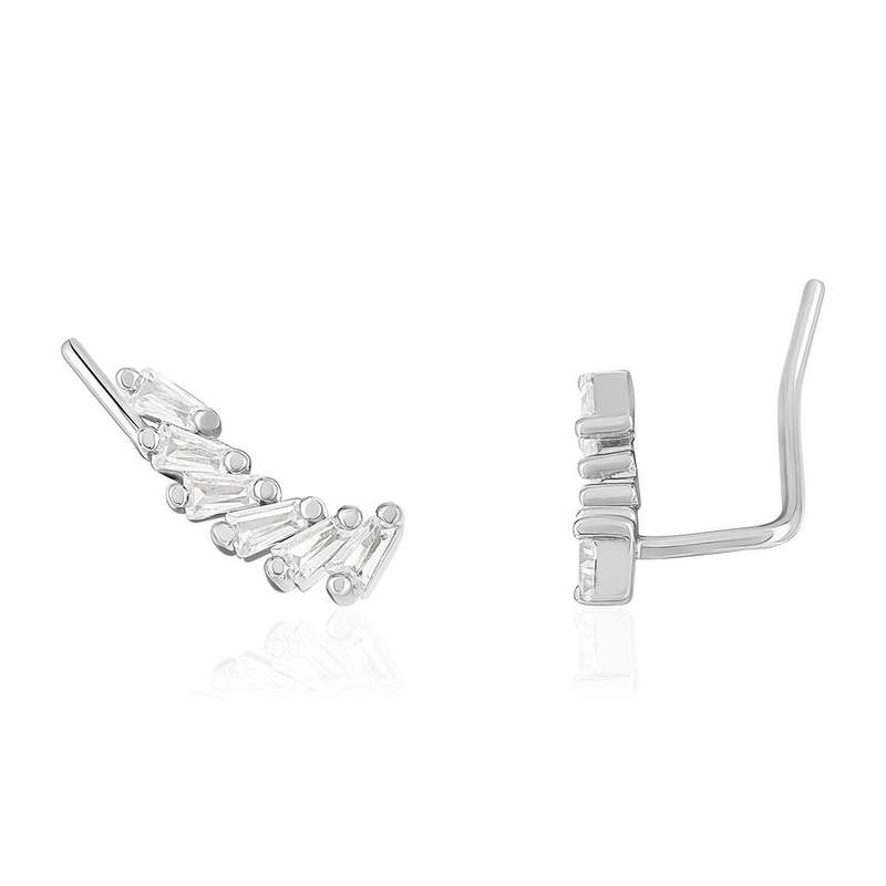 Boucles d'oreilles argent zirconias - vue 1