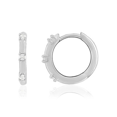 Créoles argent zirconias - vue 1