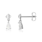Boucles d'oreilles argent zirconias - vue 1