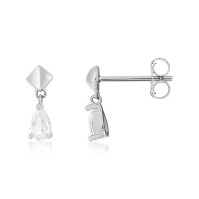 Silver zirconia earrings