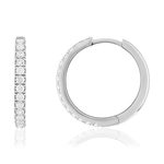 Créoles argent 925 zirconias - vue 1