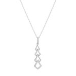 Collier argent 925 et zirconias 45cm - vue 1