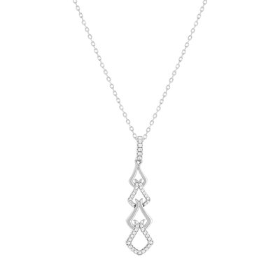 Collier argent 925 et zirconias 45cm - vue 1