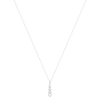 Collier argent 925 et zirconias 45cm