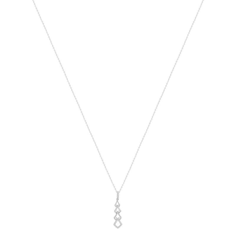 Collier argent 925 et zirconias 45cm - vue 2