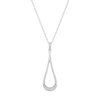 Collier argent 925 et zirconias 45cm - vue V1