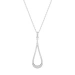 Collier argent 925 et zirconias 45cm - vue 1