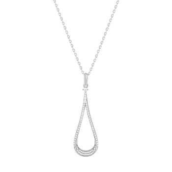 Collier argent 925 et zirconias 45cm