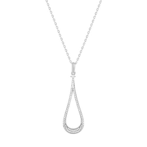 Collier argent 925 et zirconias 45cm