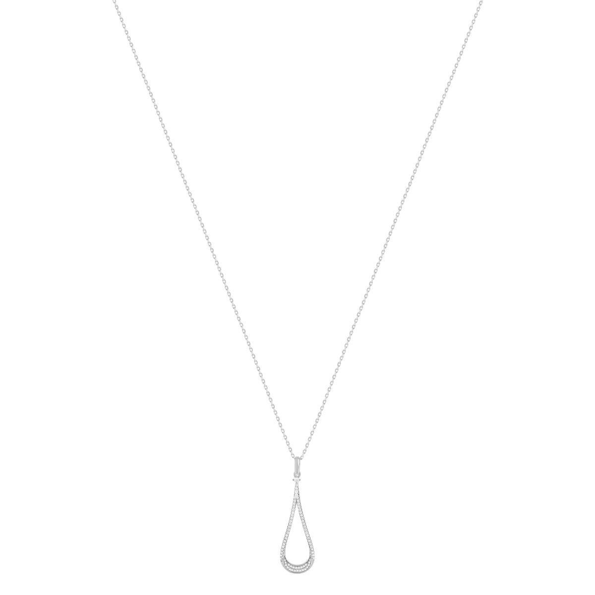 Collier argent 925 et zirconias 45cm - vue 2