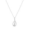 Collier argent 925 et zirconias 45cm - vue V1