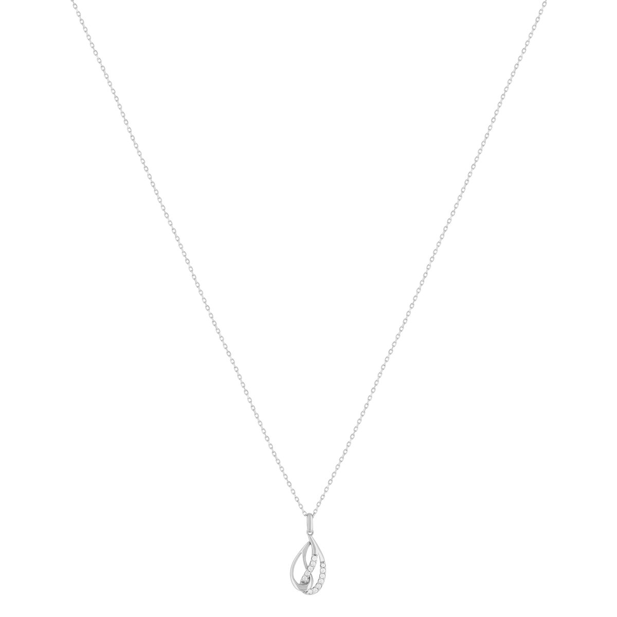 Collier argent 925 et zirconias 45cm - vue 2