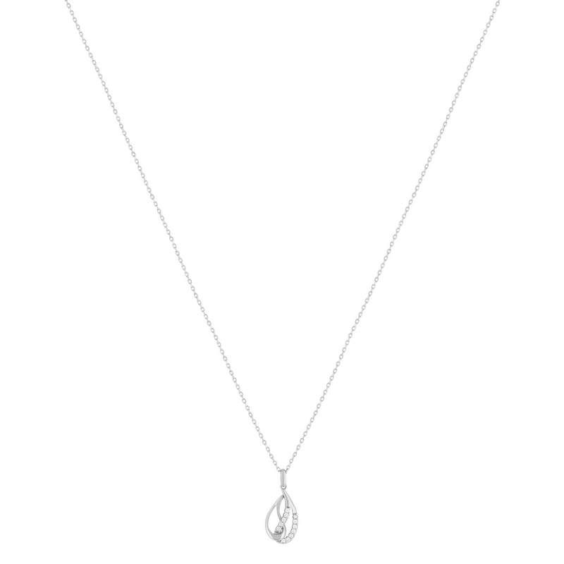 Collier argent 925 et zirconias 45cm - vue 2