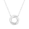 Collier argent 925 et zirconias 45cm - vue V1