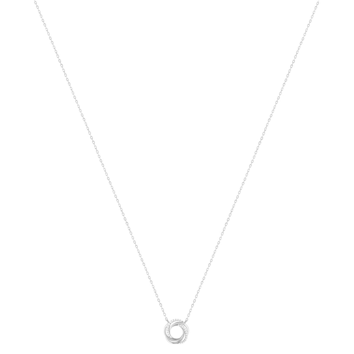 Collier argent 925 et zirconias 45cm - vue 2