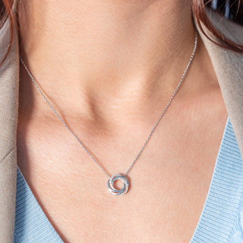 Collier argent 925 et zirconias 45cm