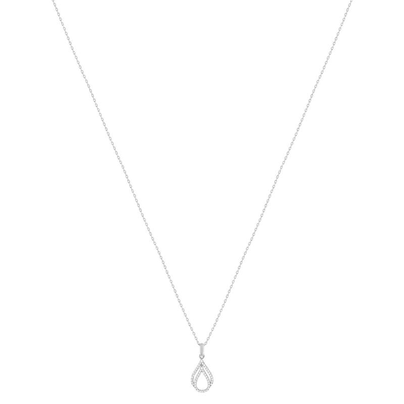 Collier argent 925 et zirconias 45cm - vue 2