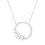 Collier argent 925 et zirconias 45cm - vue 1
