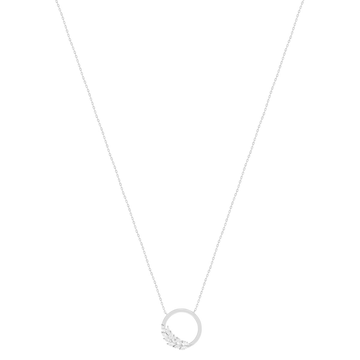 Collier argent 925 et zirconias 45cm - vue 2