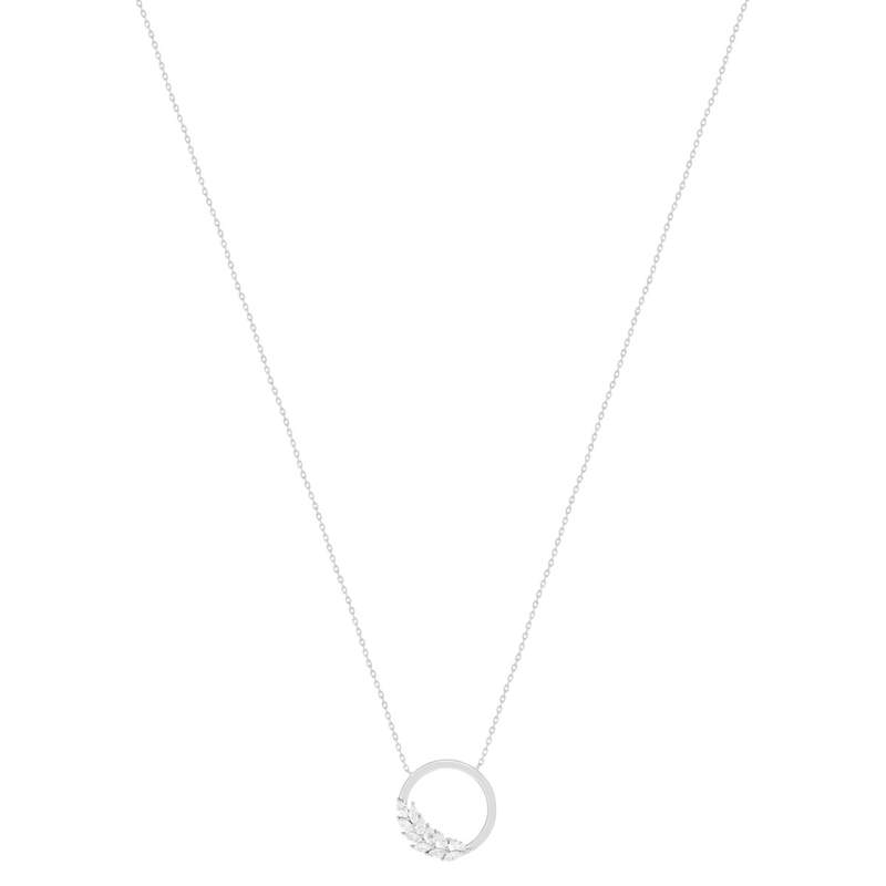 Collier argent 925 et zirconias 45cm - vue 2