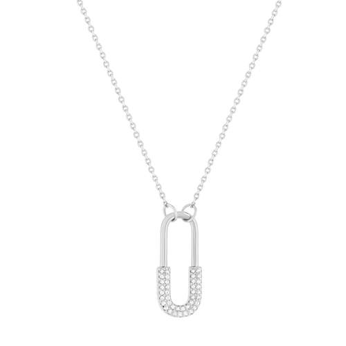 Collier argent 925 et zirconias 45cm
