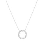 Collier argent 925 et zirconias 45cm - vue 1