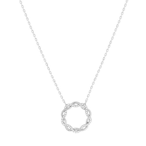 Collier argent 925 et zirconias 45cm