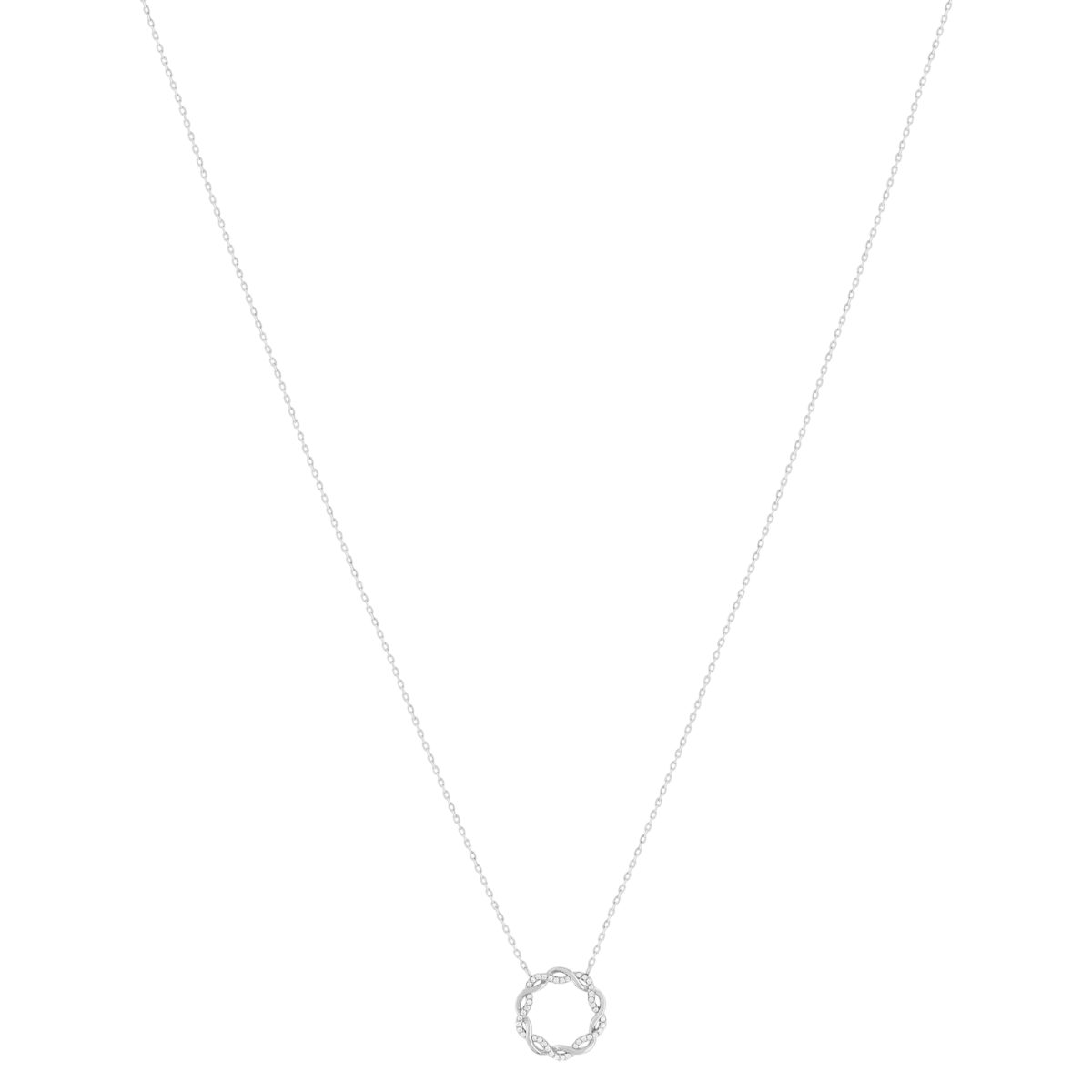 Collier argent 925 et zirconias 45cm - vue 2