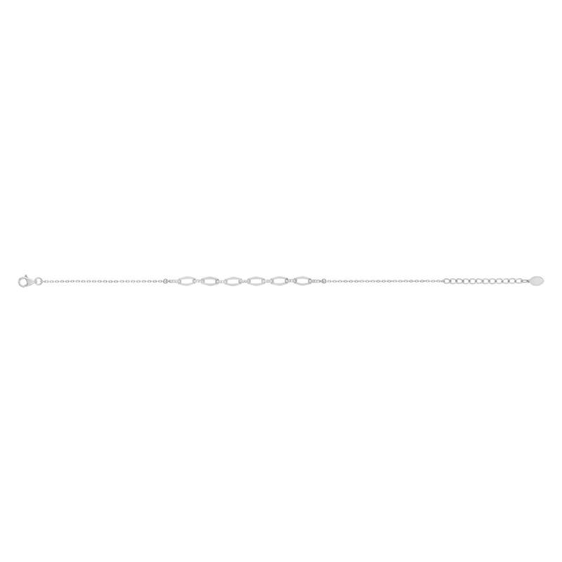 Bracelet argent 925 et zirconias 21cm - vue 1