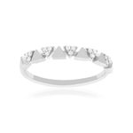 Bague argent 925 et zirconias - vue 1