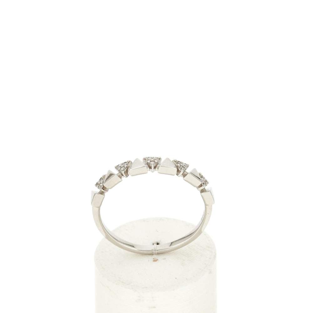 Bague argent 925 et zirconias - vue 1
