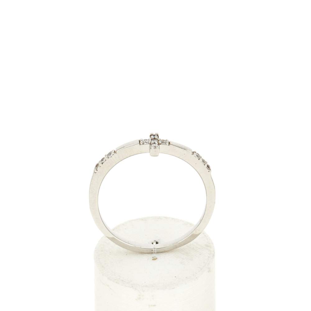 Bague argent 925 et zirconias - vue 1