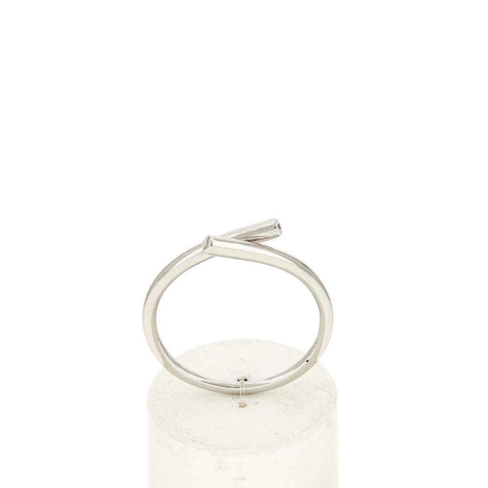 Bague argent 925 et zirconias - vue 1