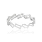 Bague argent 925 et zirconias - vue 1