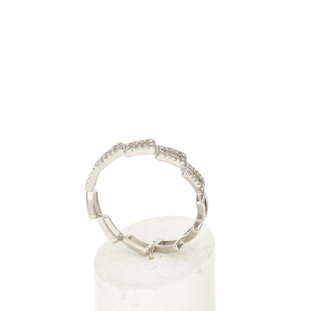 Bague argent 925 et zirconias - vue 2