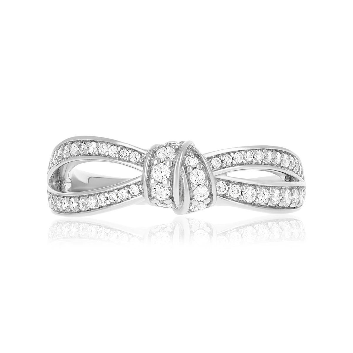 Bague argent 925 et zirconias - vue 3