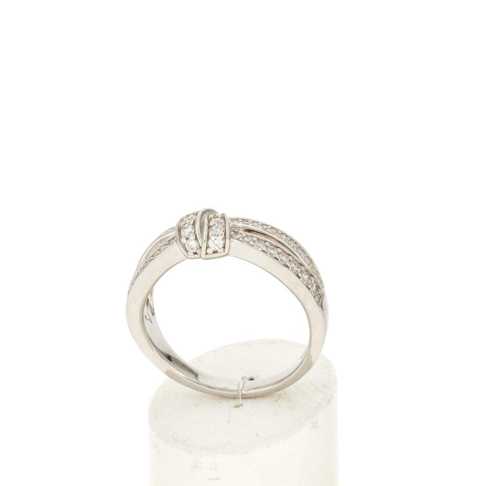 Bague argent 925 et zirconias - vue 3