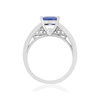 Bague argent 925 zirconias bleu et blanc - vue V2