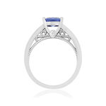 Bague argent 925 zirconias bleu et blanc - vue 2