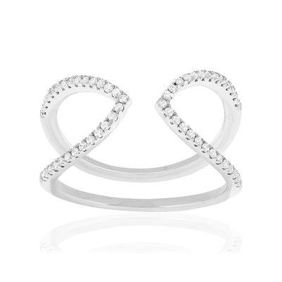Bague argent 925 et zirconias